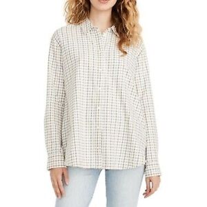 Madewell NWT Oversized Ex-Boyfriend Flannel Button-Down – Size M